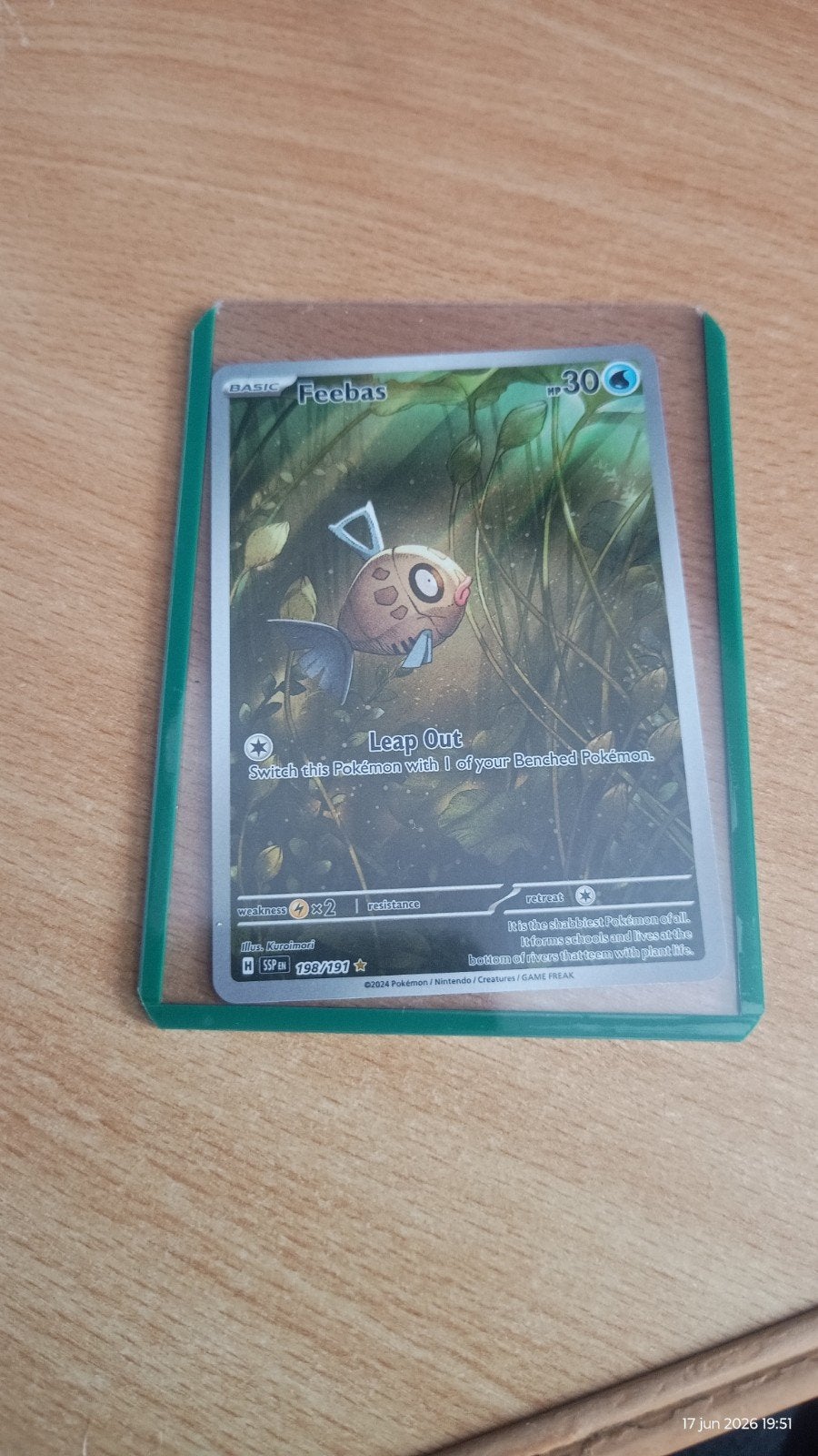 Feebas, Ophalen, Losse kaart