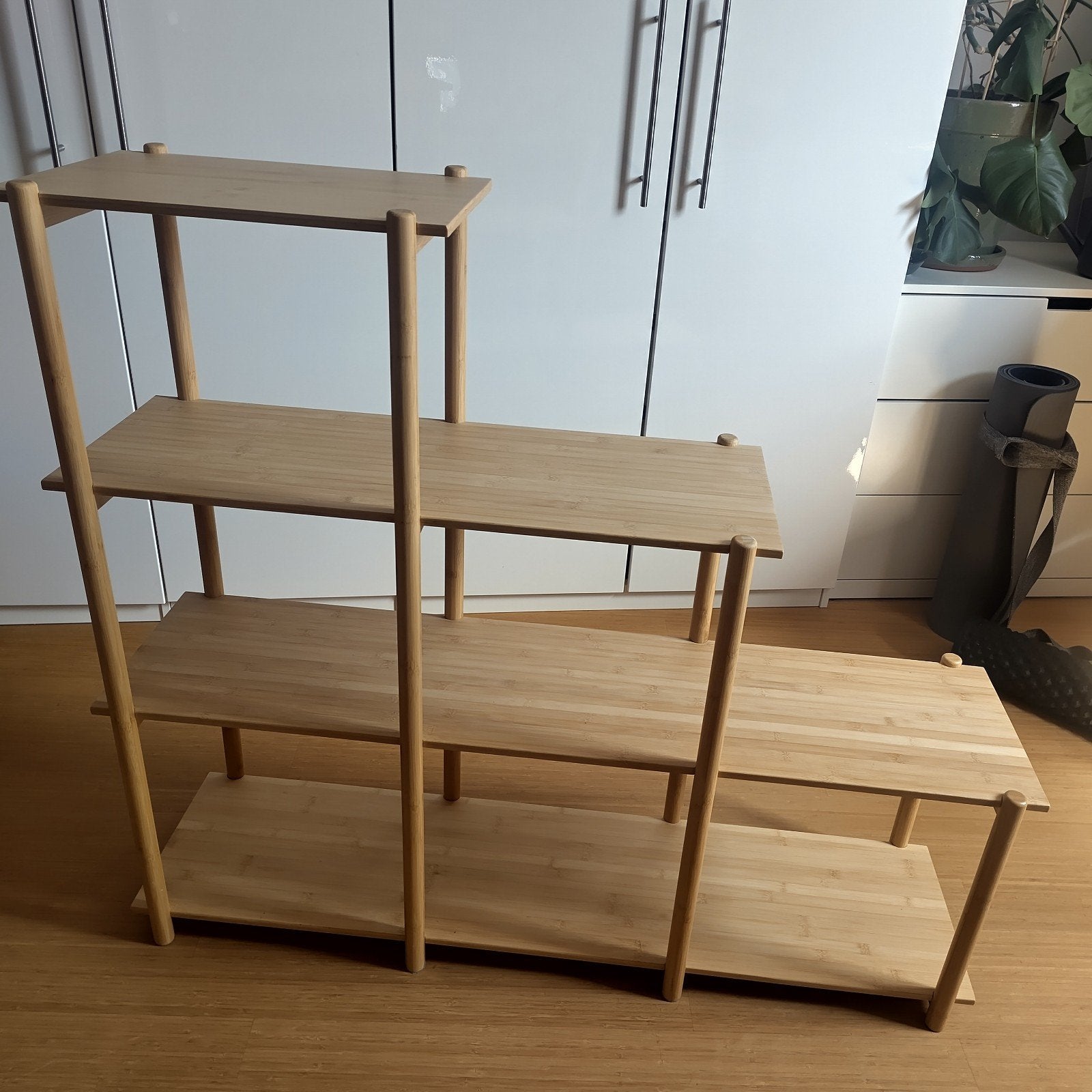 JYSK Vansted bamboe rek 105x120x30 cm, Huis en Inrichting, Woonaccessoires | Wandplanken en Boekenplanken, Ophalen, Gebruikt