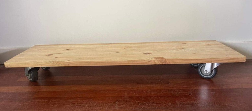 Houten plank met zwenkwielen / Hondje, Ophalen, Gebruikt