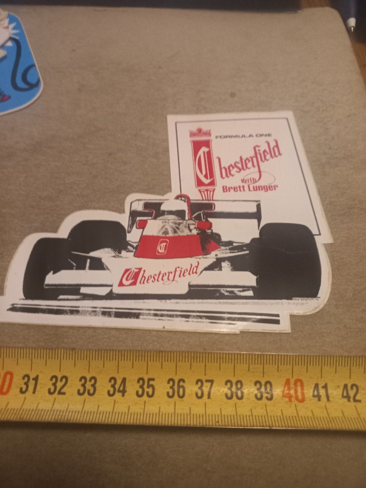 Chesterfield Formule 1 Brett Lunger sticker, Verzamelen, Ophalen of Verzenden, Gebruikt