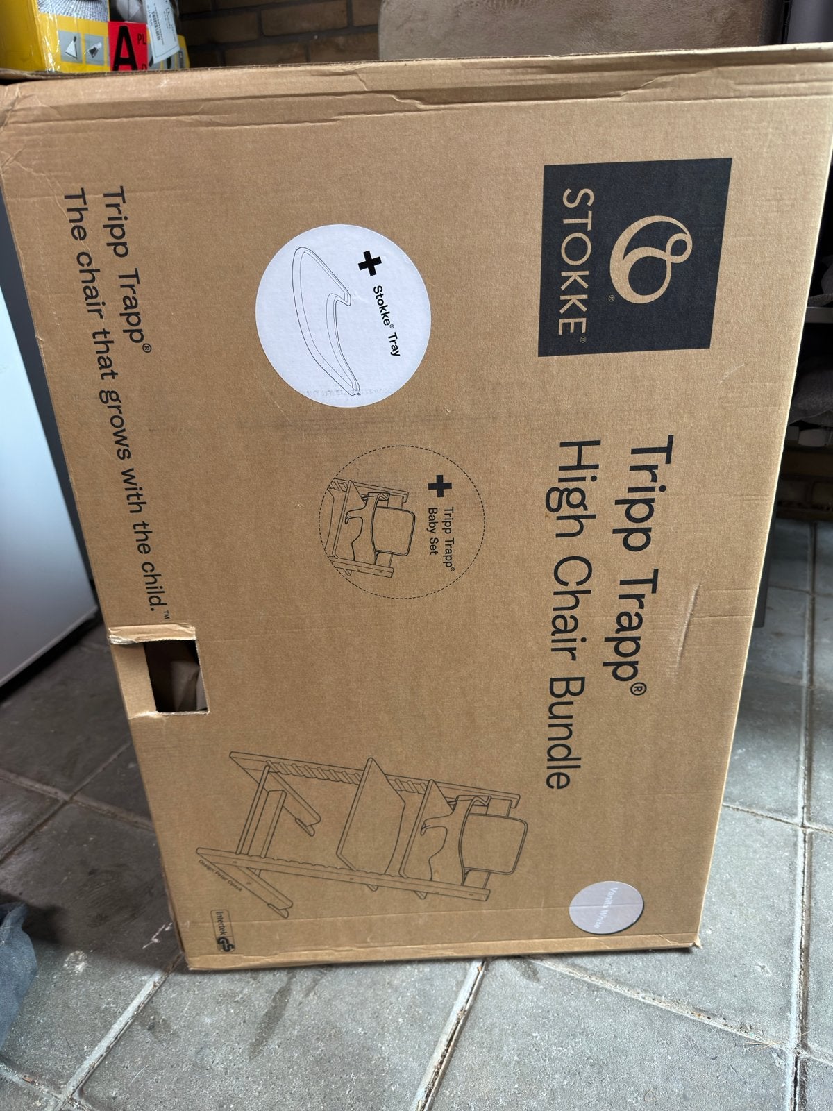 Stokke Tripp Trapp High Chair Bundle - Nieuw in doos, Ophalen, Nieuw, Meegroeistoel, Afneembaar eetblad