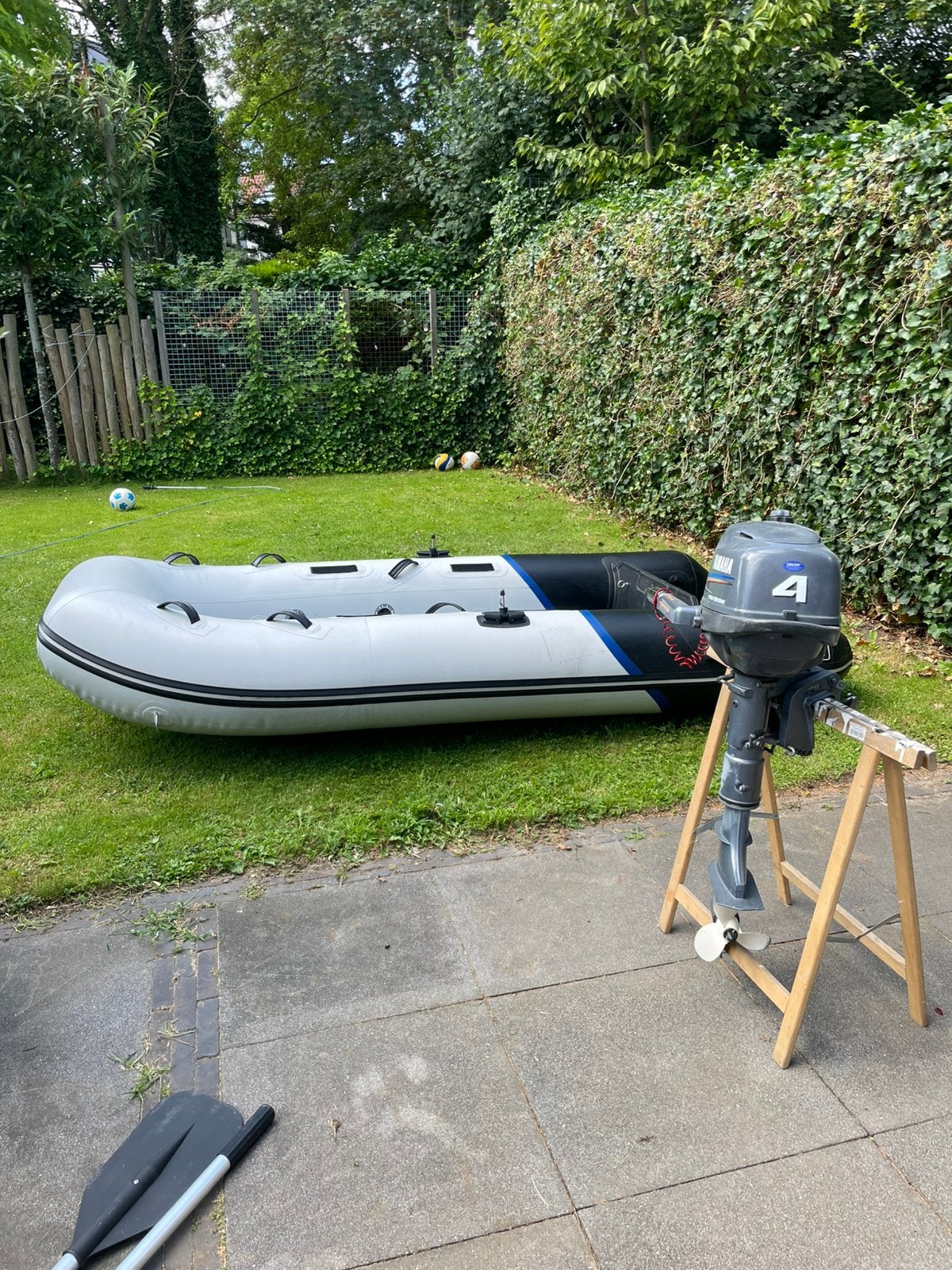 Yam 3,10s + Yamaha 4takt buitenboordmotor, Watersport en Boten, Ophalen, Aluminium, Peddels, 4 pk