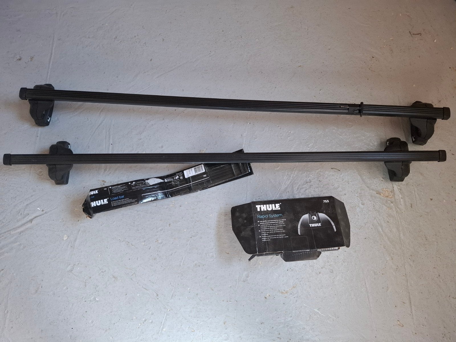 Thule Rapid System 753 Voetenset met 762 dakdragers, Ophalen, Gebruikt