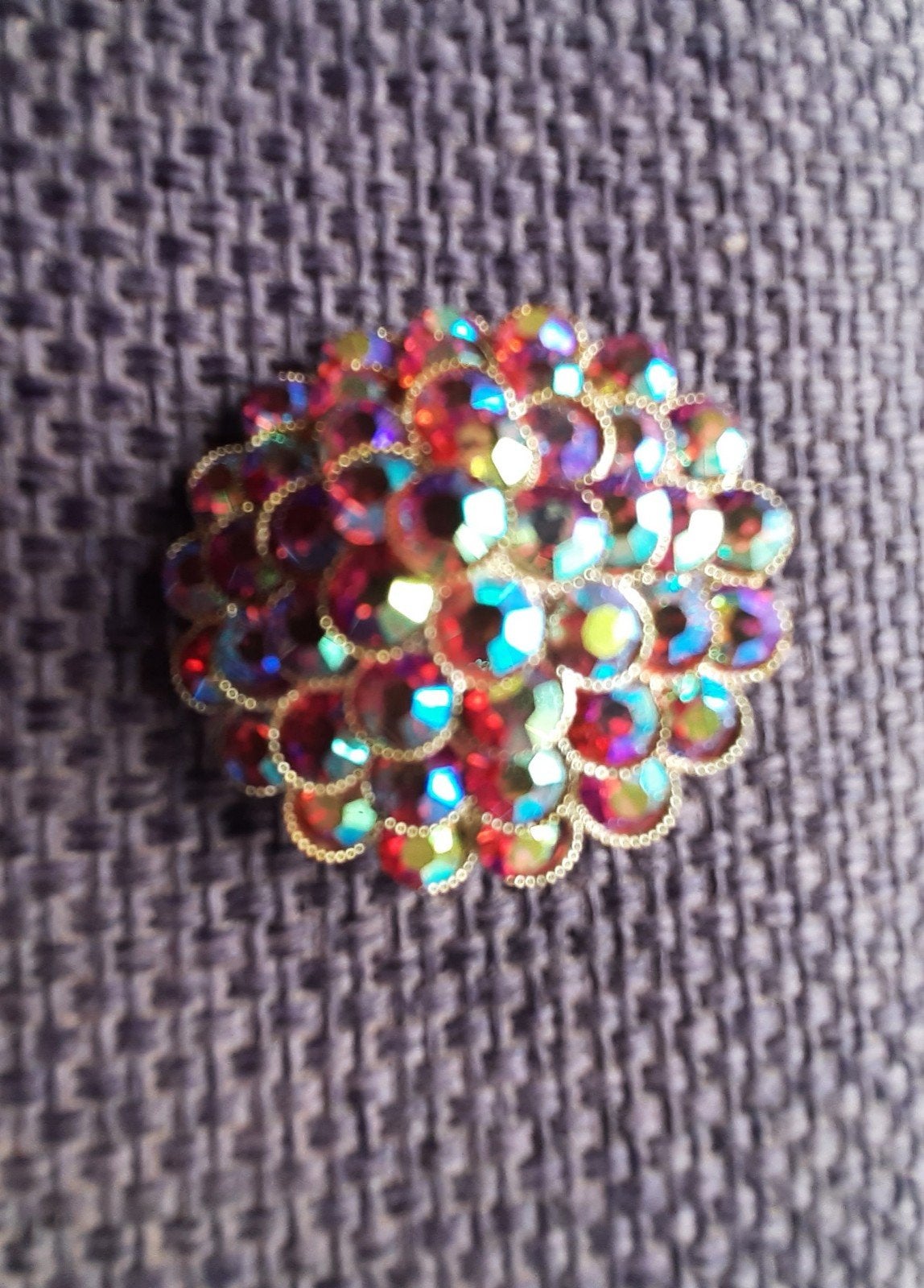 vintage Aurora Borealis kristallen Broche uit de jaren 50, Ophalen, Overige materialen, Broche