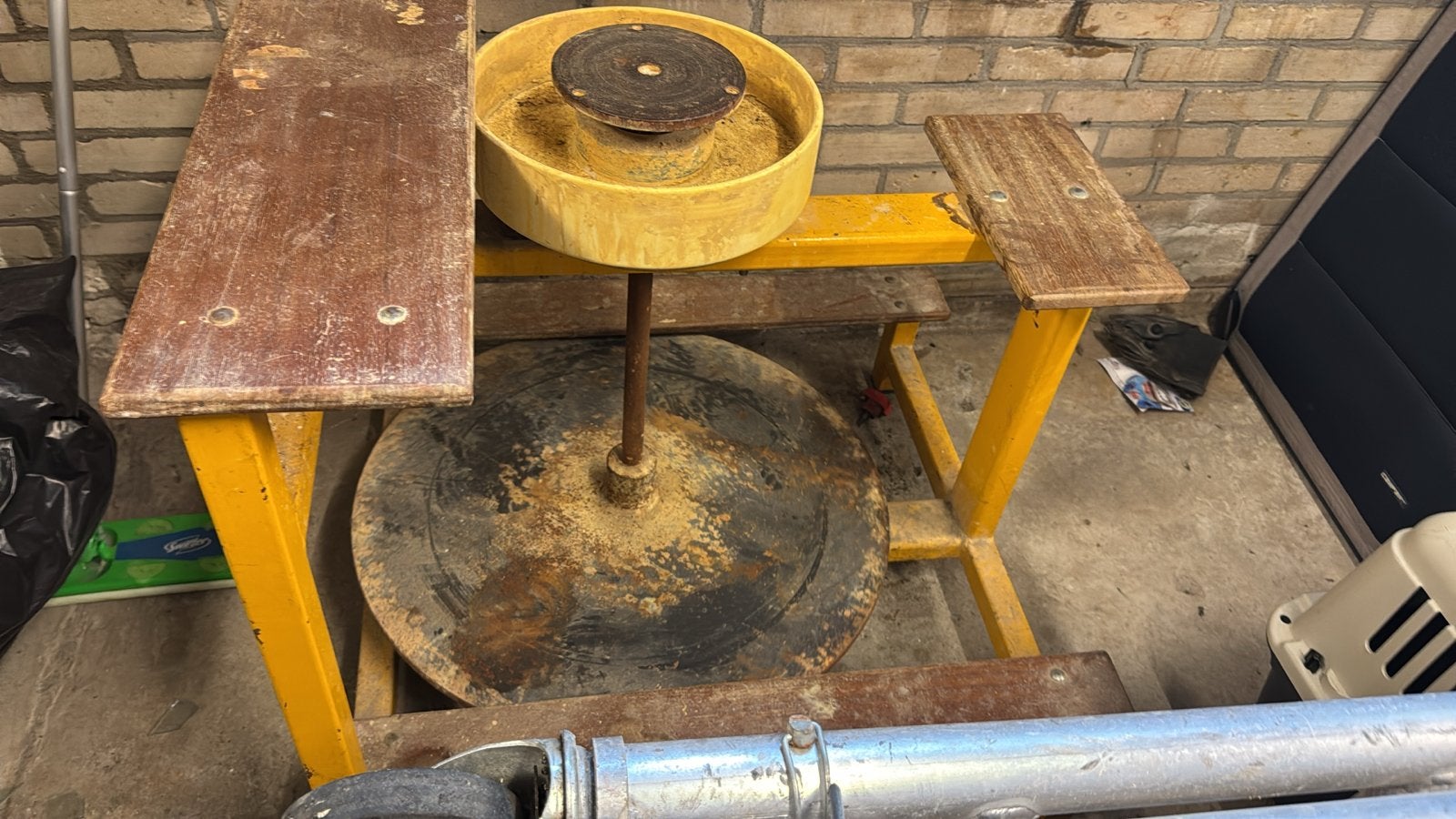 Robuuste pottenbakkersschijf - Handbediend, Ophalen of Verzenden, Gebruikt