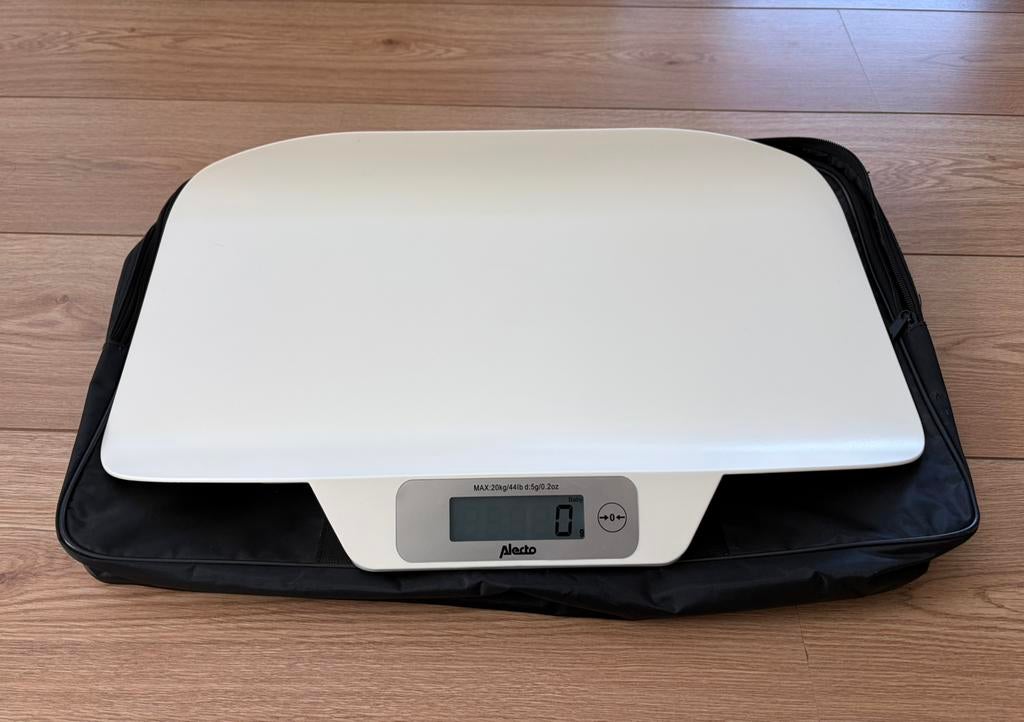 Alecto BC-30 digitale babyweegschaal met draagtas-tot 20 kg, 1 tot 500 gram, Ophalen of Verzenden, Zo goed als nieuw, Personenweegschaal