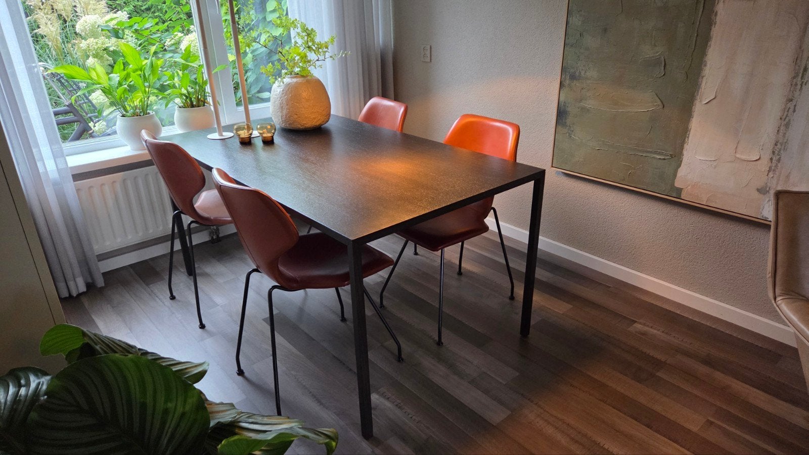Arco Slim Eiken 33 oak black P-finish 160x90, Huis en Inrichting, Tafels | Eettafels, Gebruikt, Eikenhout, 150 tot 200 cm, Modern