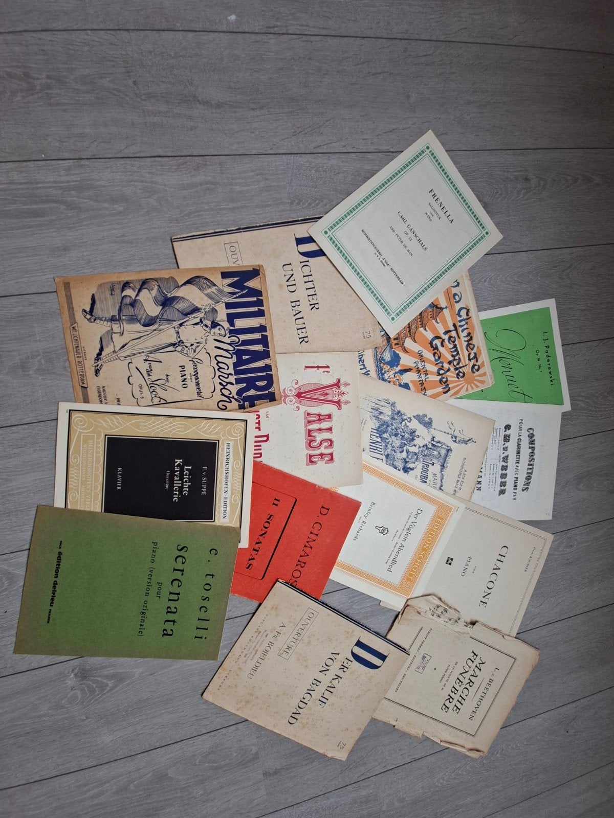 Collectie antieke bladmuziek oa piano, Muziek en Instrumenten, Bladmuziek, Gebruikt, Klassiek, Overige soorten, Ophalen of Verzenden