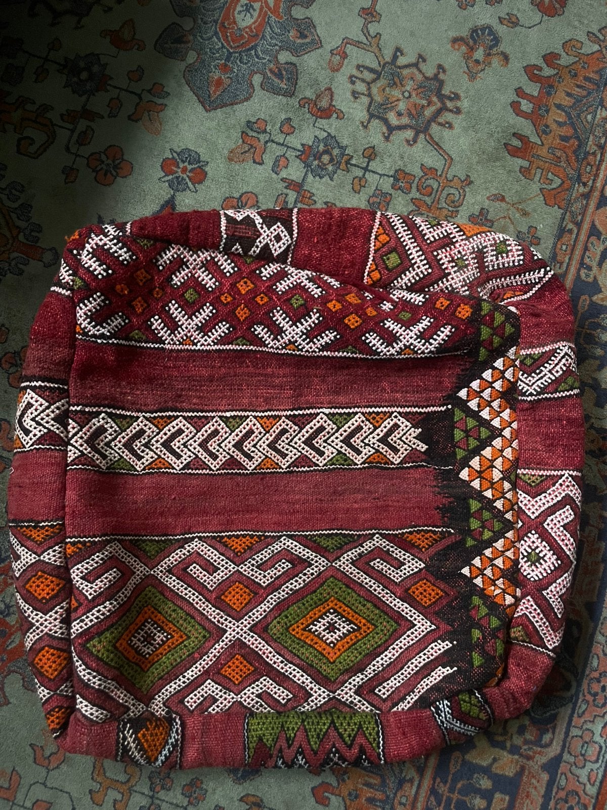 marokkaanse kelim poef / vloerkussen, Minder dan 50 cm, Nieuw, Ophalen of Verzenden, Vierkant