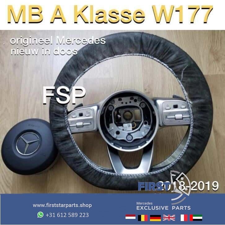 W177 sport stuur + airbag Origineel Mercedes A Klasse 2019, Gebruikt, -, Ophalen of Verzenden, -