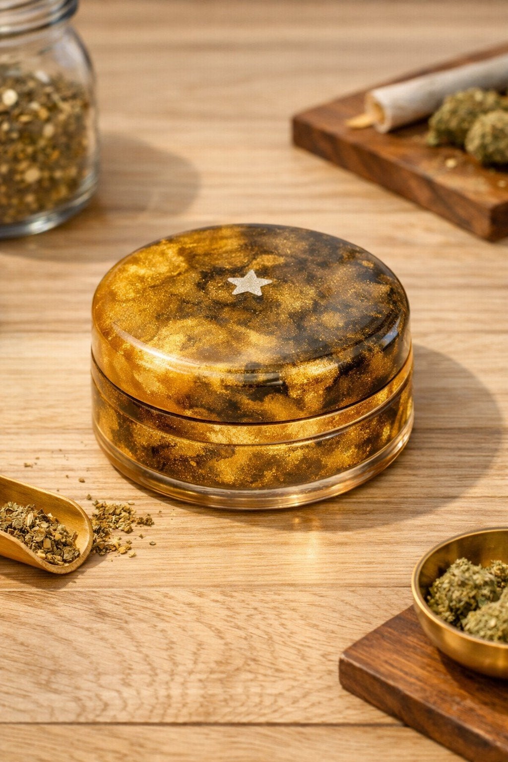 Luxe Gouden Grinder met Ster Design, Ophalen of Verzenden, Nieuw