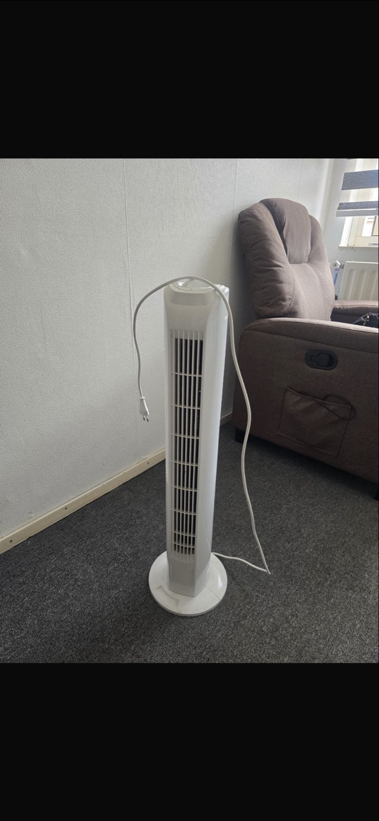 Witte torenventilator - Werkt perfect!, Ophalen, Zo goed als nieuw, Torenventilator