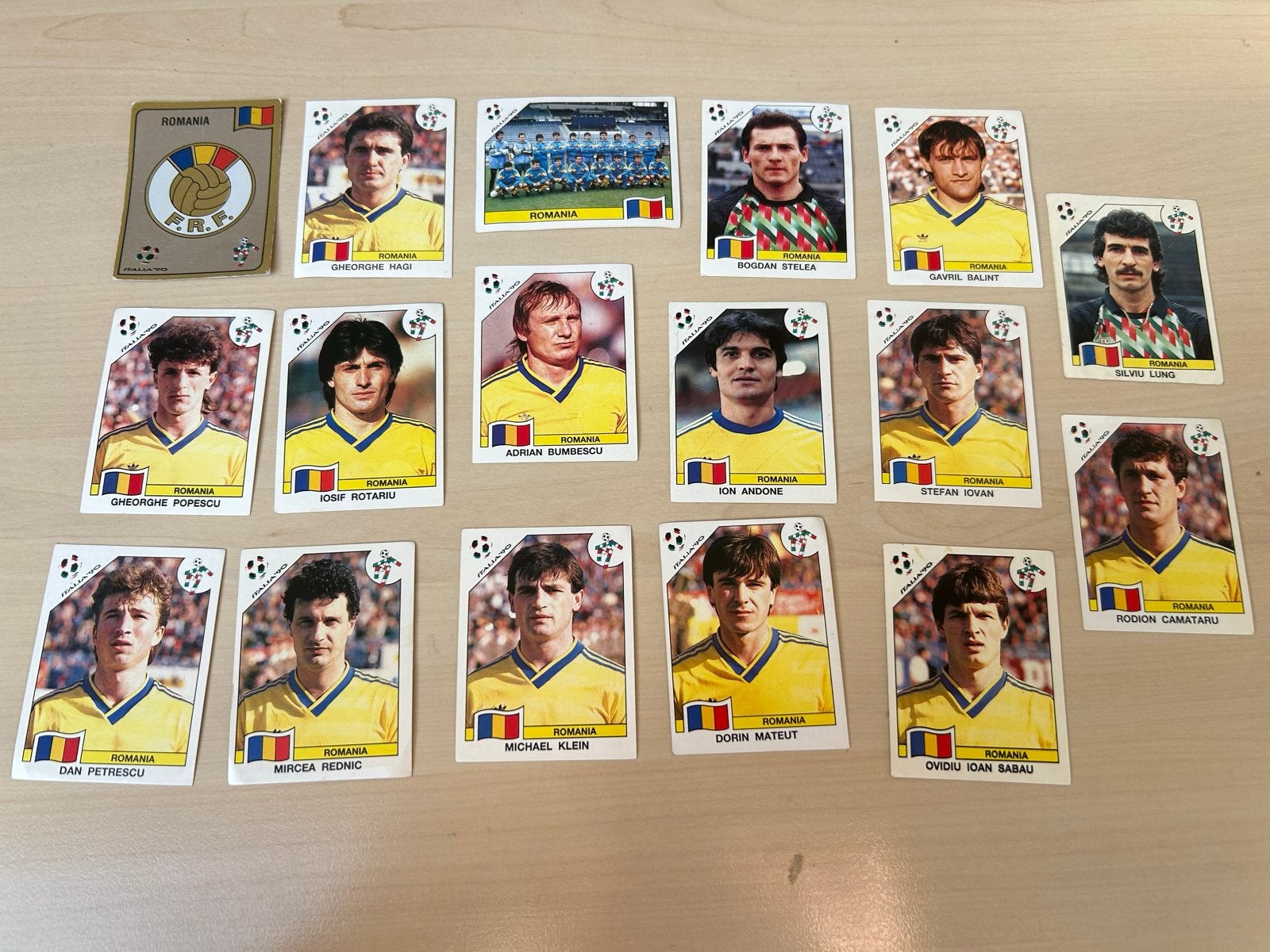 Panini WK 1990 Roemenië stickers incl. Hagi, Ophalen of Verzenden, Zo goed als nieuw, Buitenlandse clubs, Poster, Plaatje of Sticker