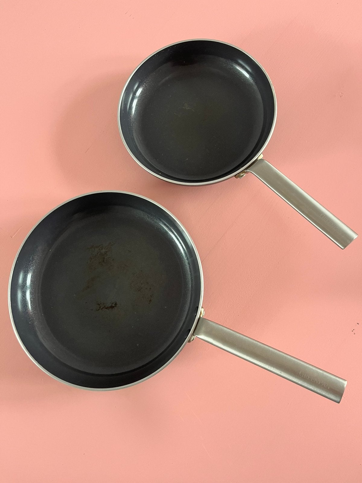 2x greenpan koekenpan gebruikt, Huis en Inrichting, Ophalen, Gebruikt, Koekenpan, GreenPan