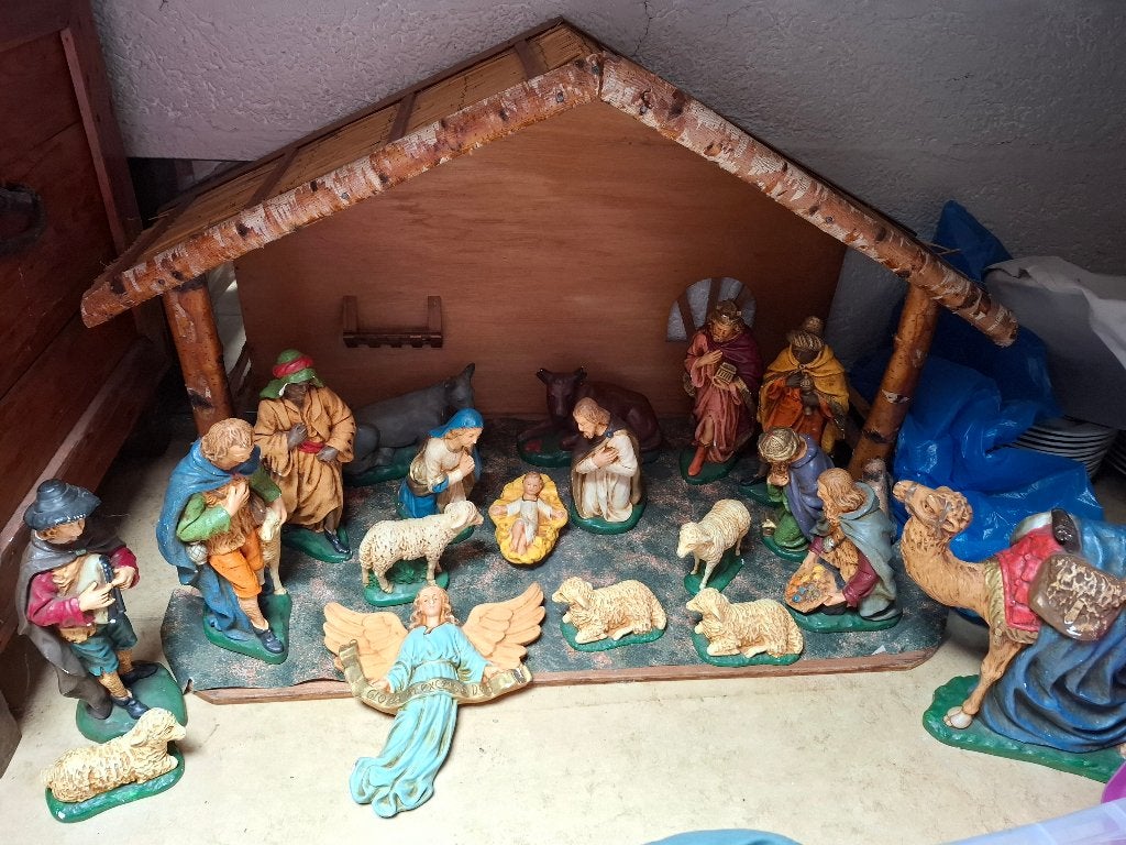 Kersstal inclusief beelden, Ophalen, Gebruikt