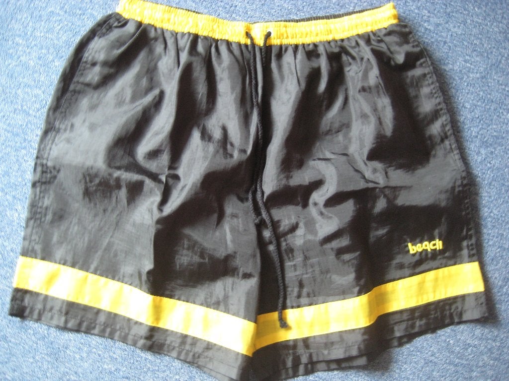 zwart-gele zwembroek, Verzenden, Geel, Zwemshort