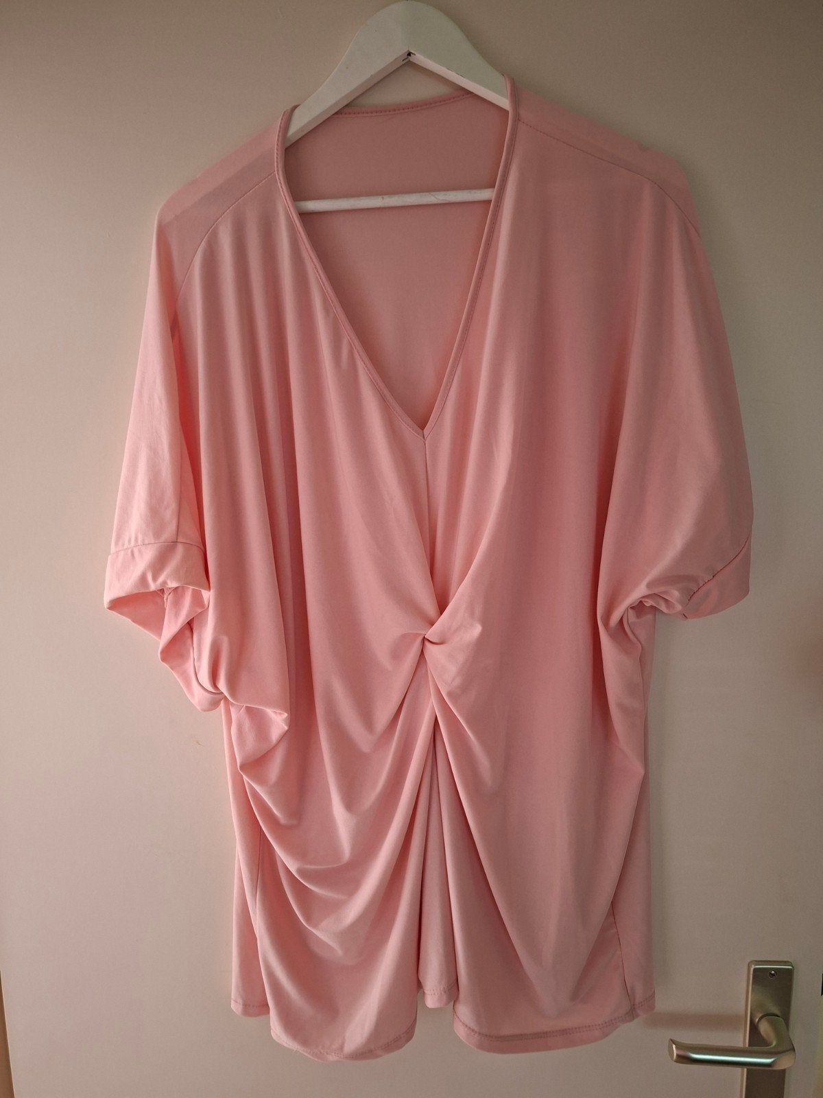 Lang travelstof T-shirt maat 44, roze, geen label, Maat 42/44 (L), Ophalen of Verzenden, Korte mouw, Roze