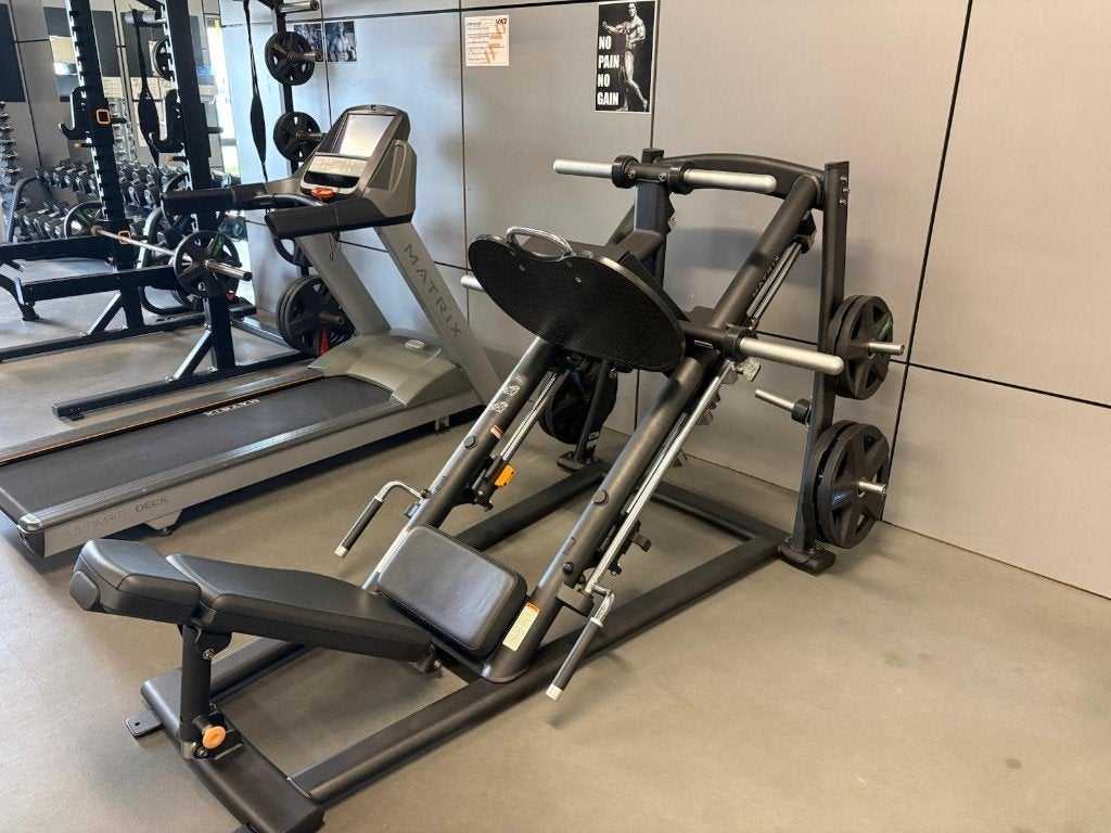 Matrix 45 Leg Press. Plate loaded, voor 50 mm halterschijven, Ophalen, Krachtstation, Zo goed als nieuw, Metaal