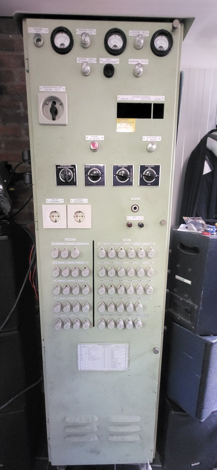 Vintage Groepenkast / Schakelkast met Meters en Zekeringen, Ophalen, Gebruikt, Overige typen