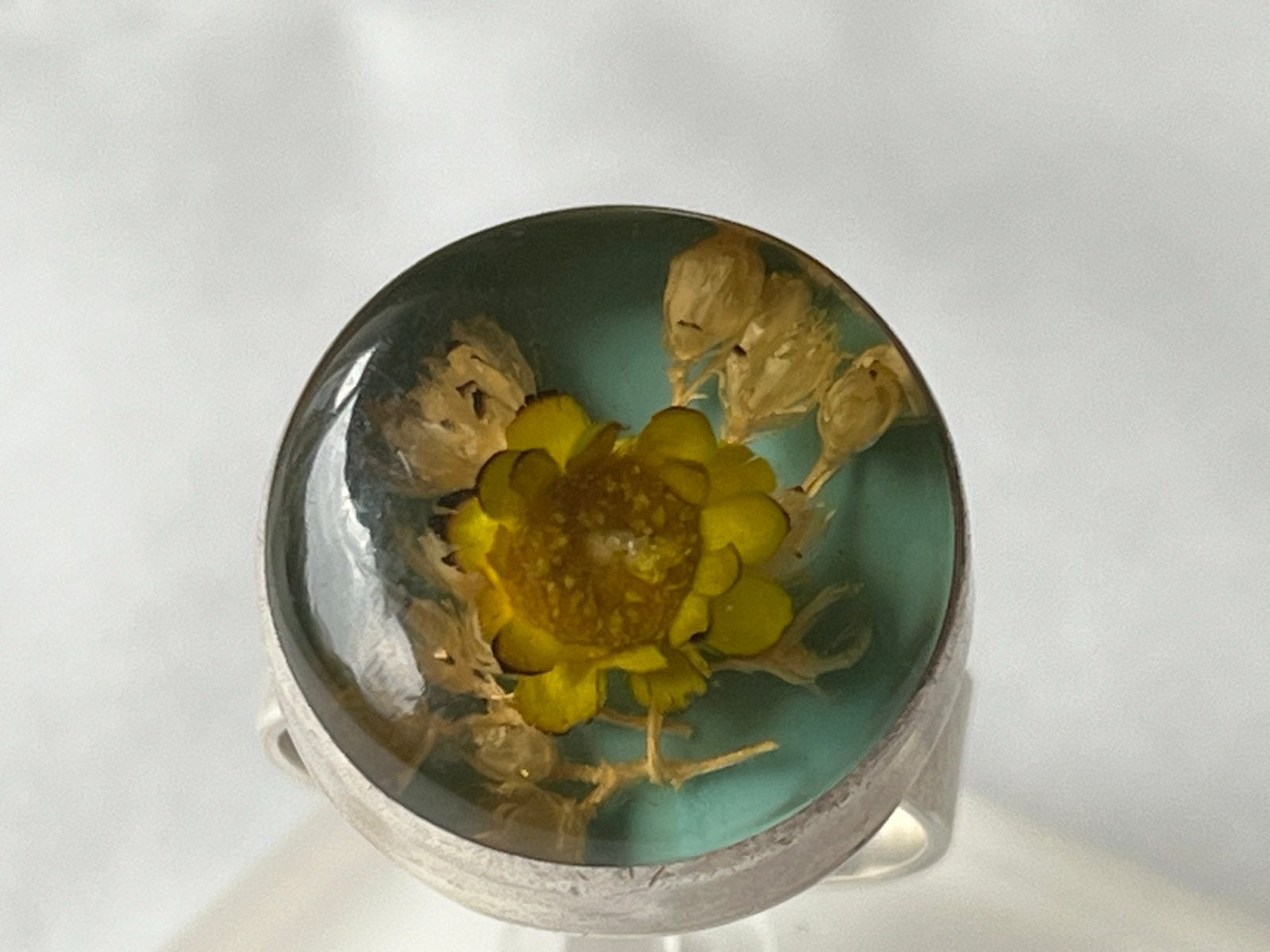 Bijzondere Zilveren Bloemen Ring Mexico Maat 18, Sieraden, Tassen en Uiterlijk, Ringen, 18 tot 19, Verzenden, Zo goed als nieuw