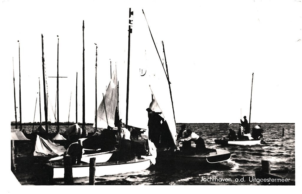 700871 Uitgeest NH 1947 Uitgeestermeer Postzegel Afgeweekt