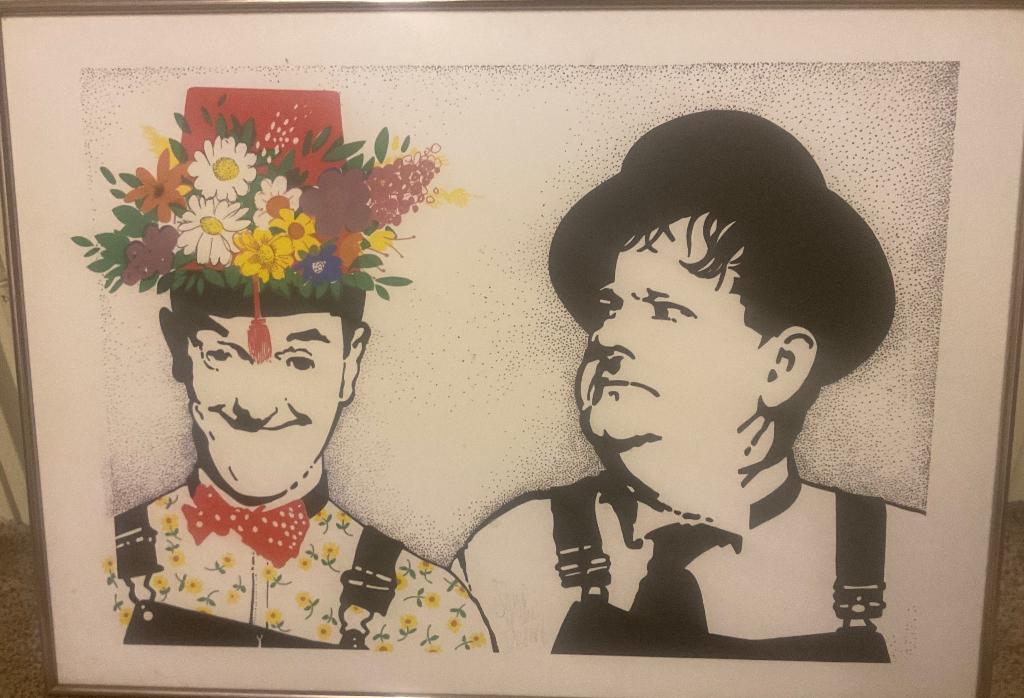 Kleur zeefdruk Stan Laurel & Oliver Hardy, Ophalen