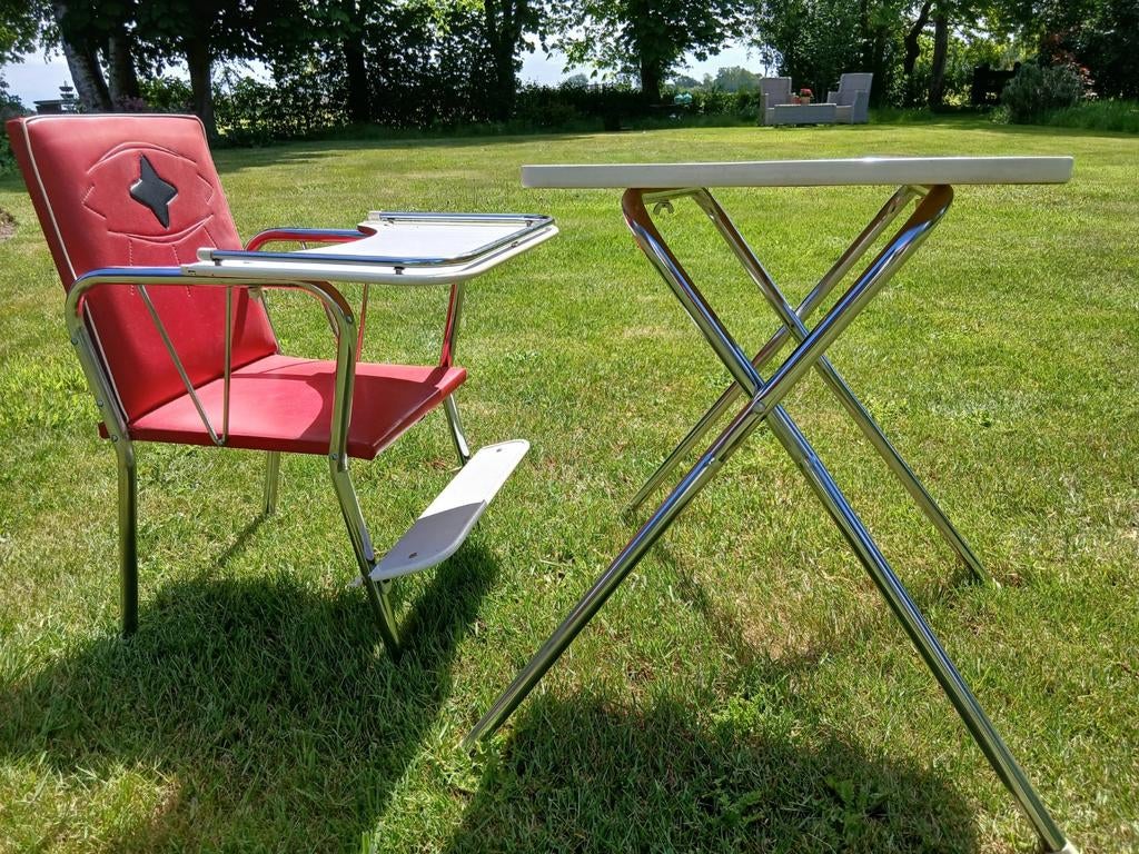 Vintage kinderstoel demontabel,v binnen,buiten,camping, Ophalen of Verzenden, Gebruikt, Overige typen
