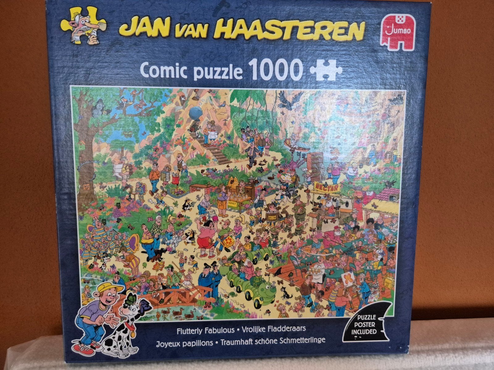 Jan van Haasteren puzzel, Vrolijke Fladderaars, 950 stukjes, Hobby en Vrije tijd, Ophalen, 500 t/m 1500 stukjes, Gebruikt