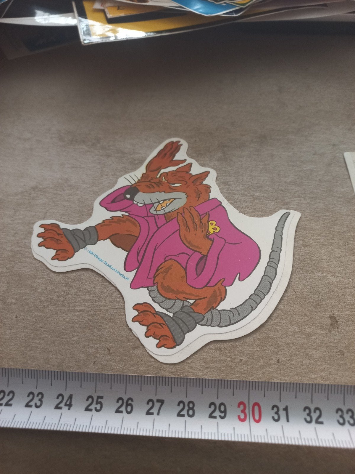 Vintage Splinter Sticker - Teenage Mutant Ninja Turtles, Ophalen of Verzenden, Gebruikt, Strip of Tekenfilm