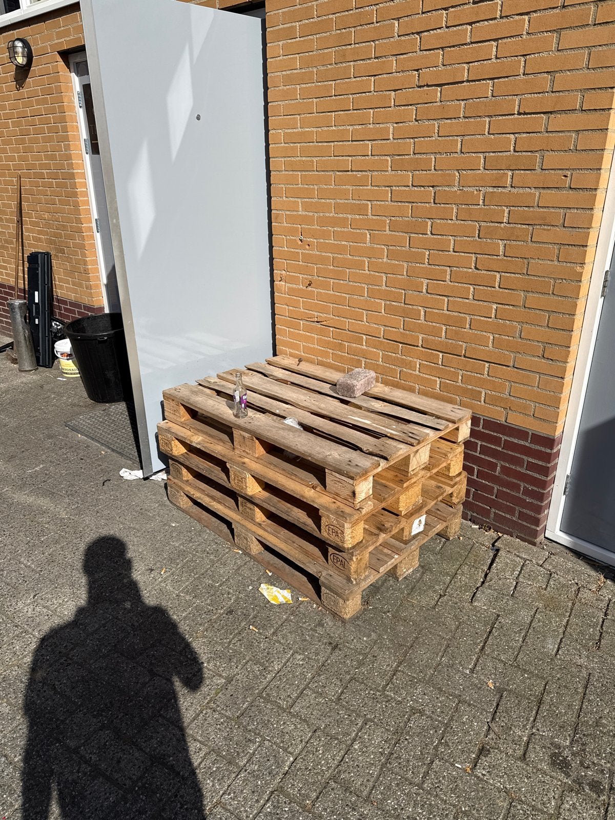 4 houten pallets - EPAL, Ophalen, Gebruikt, Grenen, 50 mm of meer