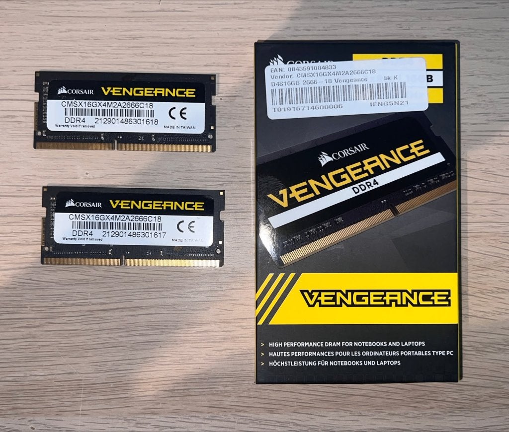 Corsair DDR4 SODIMM Vengeance 16gb (2x8) 2666 Mhz geheugen, Computers en Software, RAM geheugen, DDR4, Ophalen of Verzenden, Zo goed als nieuw