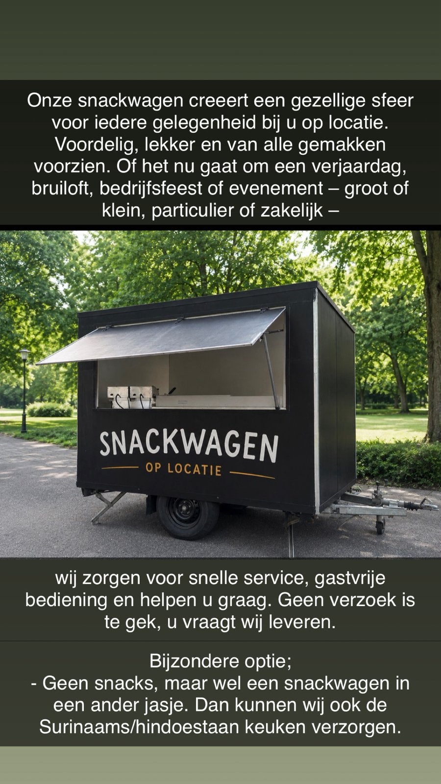 Tehuur snackwagen, Ophalen of Verzenden, Zo goed als nieuw