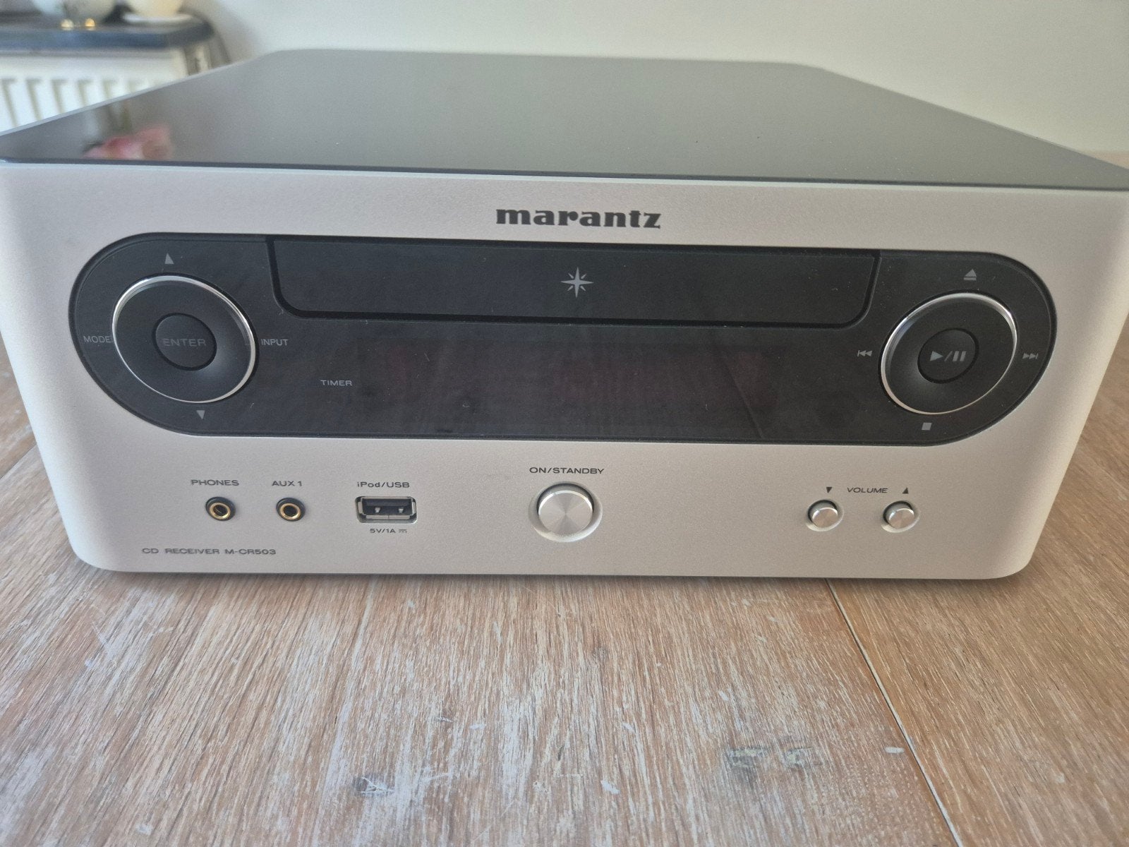 Marantz M-CR503 radio-cd-speler, zilver, Overige merken, Microset, Ophalen of Verzenden, Zo goed als nieuw