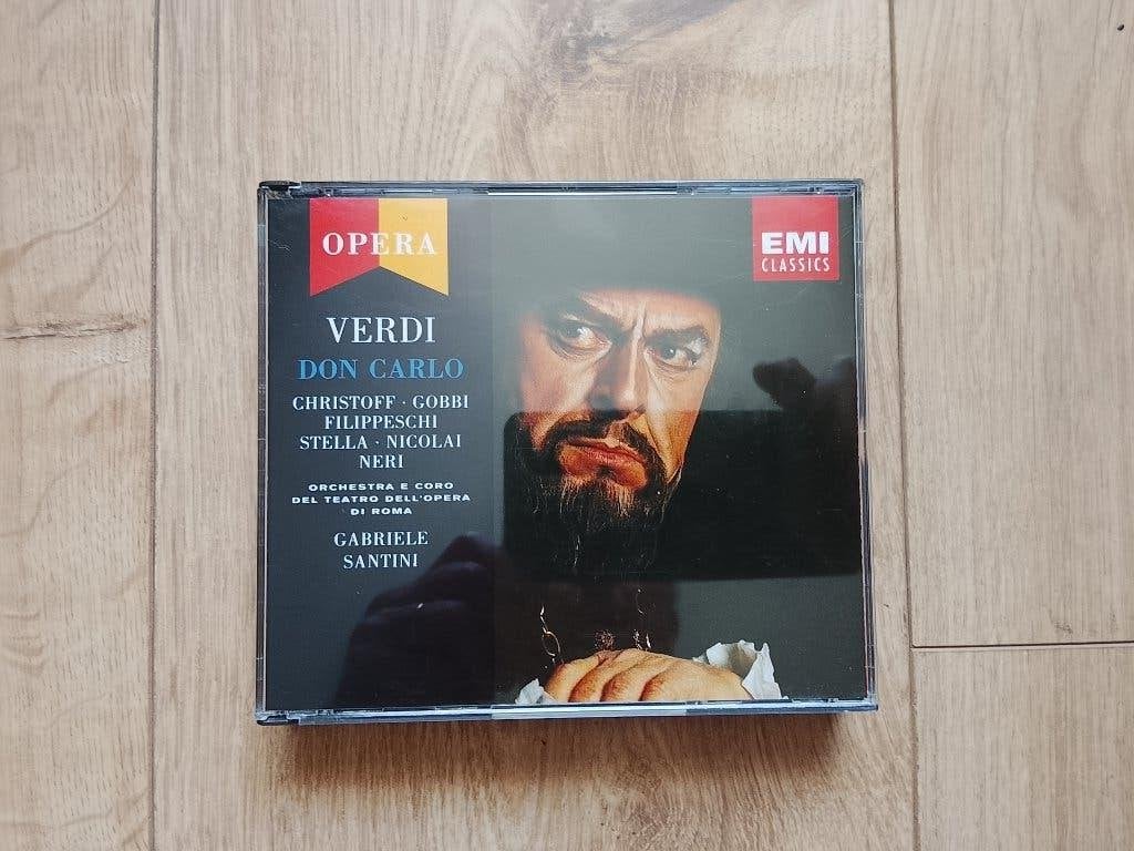 Verdi Don Carlo Christoff Gobbi Santini EMI Als Nieuw 5 euro, Boxset, Verdi, Opera of Operette, Ophalen of Verzenden