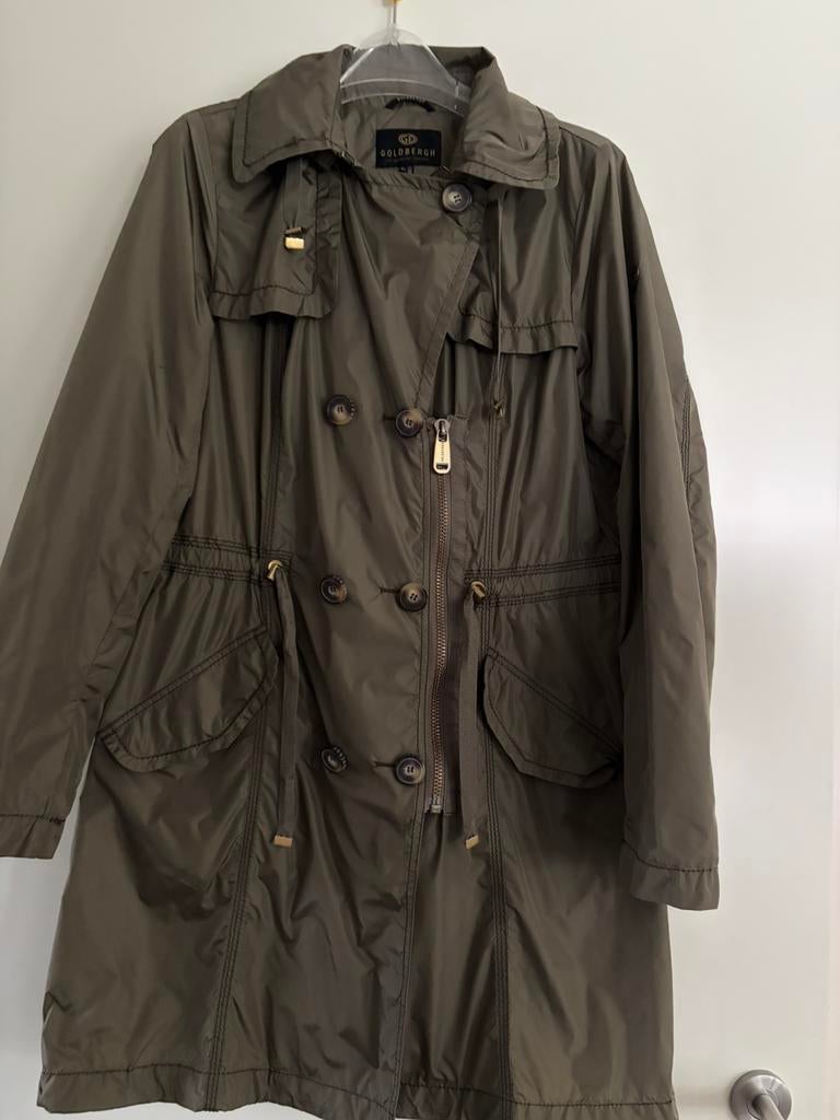 Goldbergh, trenchcoat, zomerjas, maat 38. Kahki, mosgroen, Kleding | Dames, Ophalen of Verzenden, Zo goed als nieuw, Maat 38/40 (M)