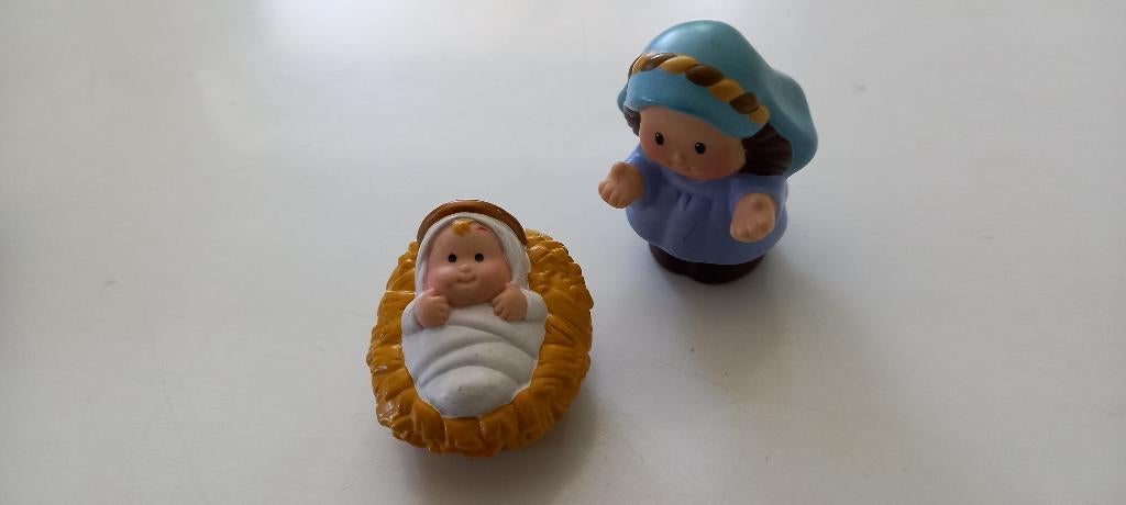 Little people Maria en baby Jezus van de kerststal., Ophalen of Verzenden, Zo goed als nieuw, Speelset