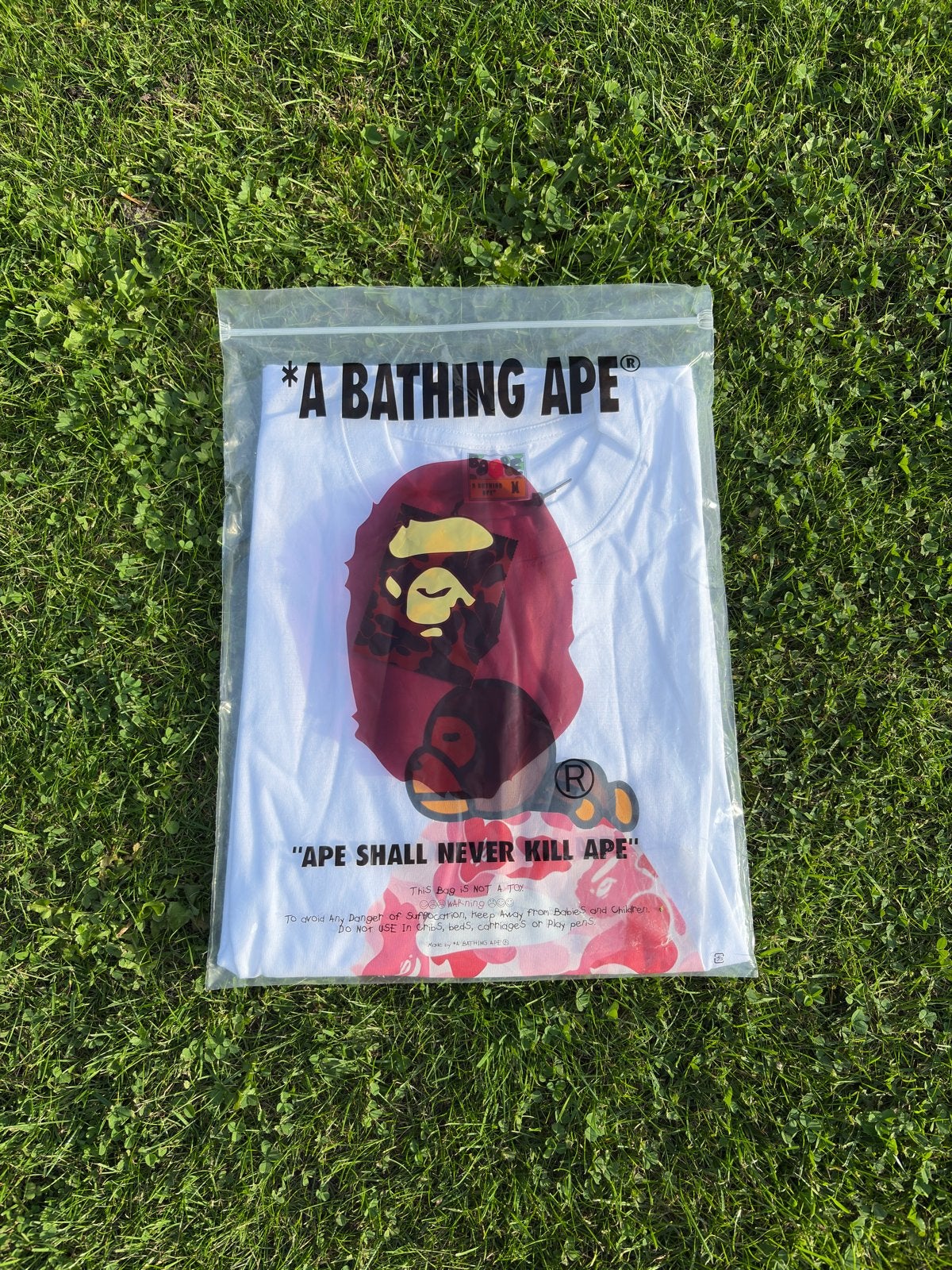 A Bathing Ape Bape Sta Logo T-shirt Maat M, Verzenden, Nieuw, Maat 48/50 (M), Wit