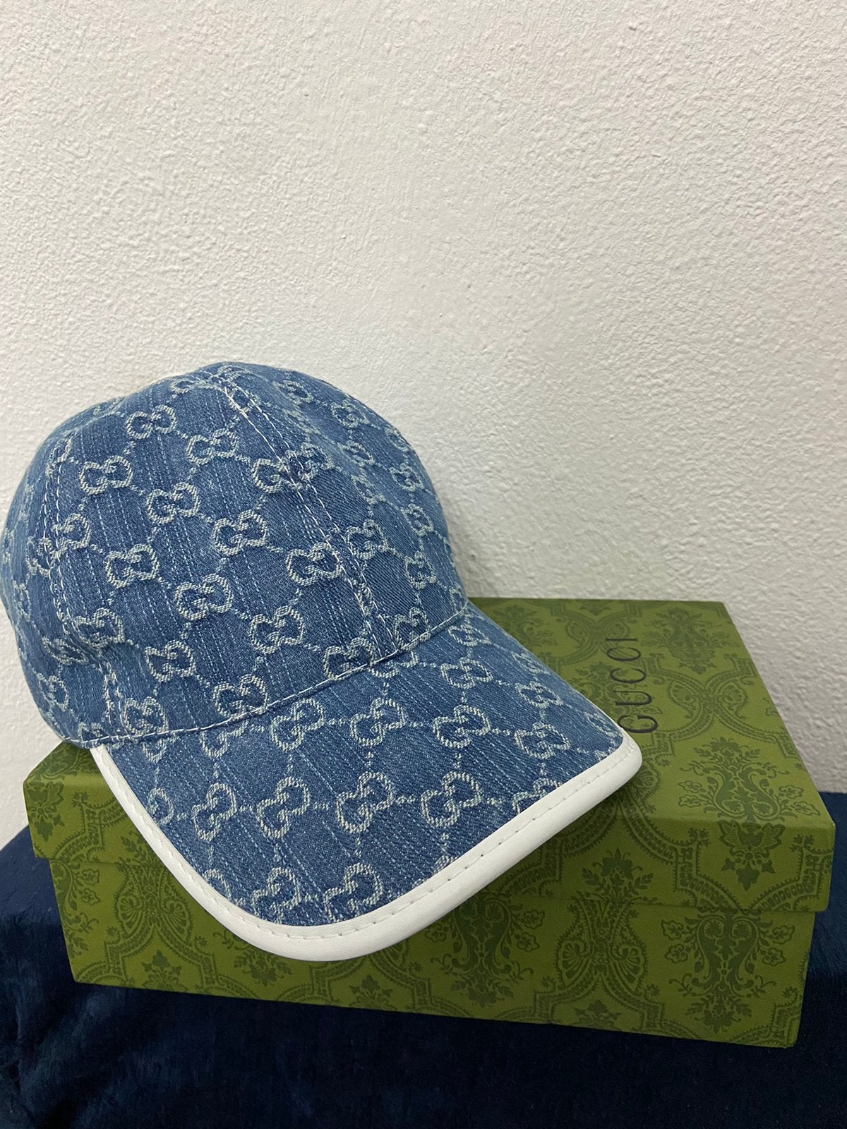 Nieuwe Gucci pet – Blauw met monogramprint, Nieuw, Pet, Gucci, One size fits all