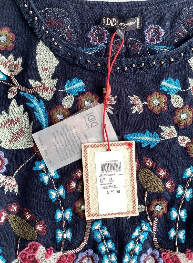Nieuwe DIDI Top mt 34 Kaartje vast., Ophalen, Blauw, Nieuw, Didi