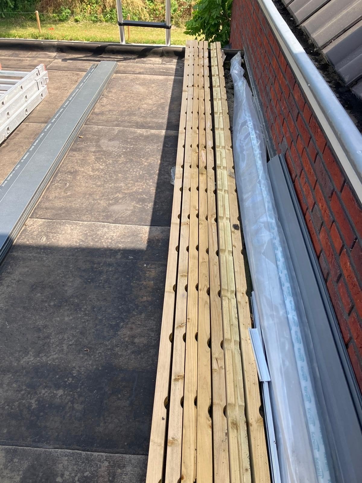 7 nieuwe ventilatielatten 45x35mm, 4 meter lang, Doe-het-zelf en Verbouw, Hout en Planken, Ophalen, Nieuw, Balk, Overige houtsoorten