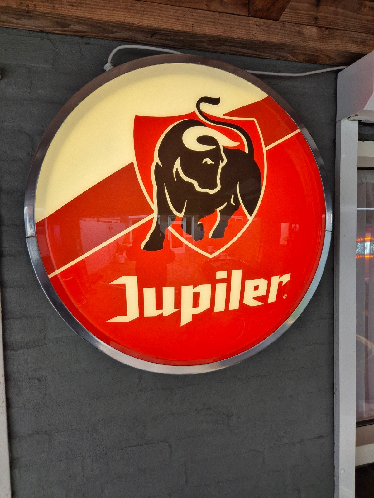 JUPILER MUURLAMP ORIGINEEL, Verzamelen, Ophalen of Verzenden, Zo goed als nieuw, Reclamebord, Plaat of Schild, Jupiler
