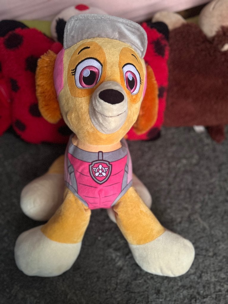 Paw patrol Skye grote pluche knuffel hond, Paw Patrol, Ophalen, Zo goed als nieuw, Hond