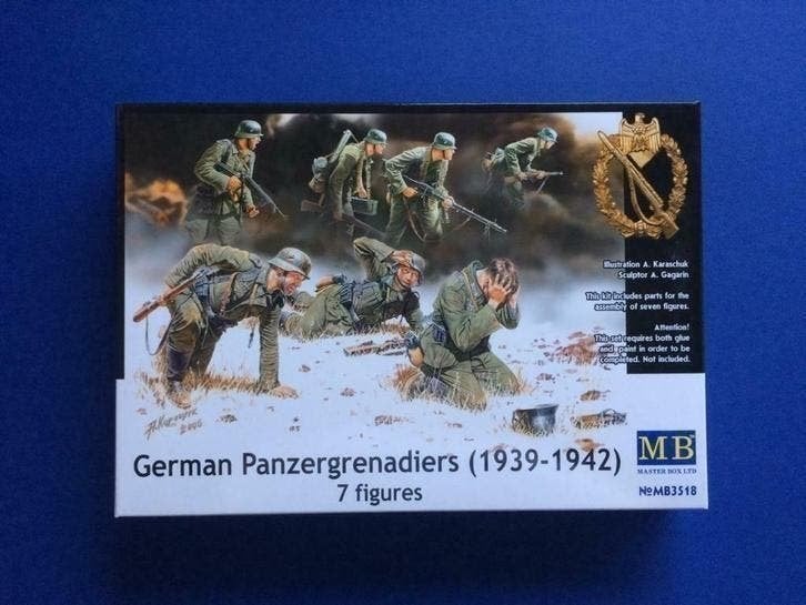 MASTERBOX 3518 German Panzergrenadiers 1939-1942 7 figs 1/35, Ophalen of Verzenden, Nieuw, 1:35 tot 1:50