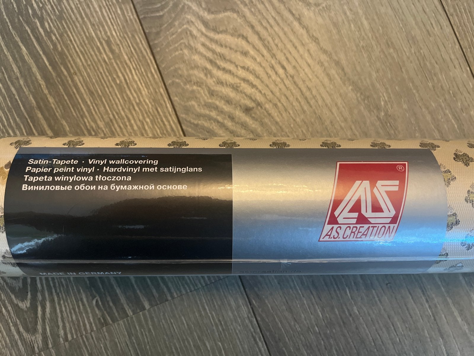 4 rollen AS Creation vinylbehang 0,53m x 10,05m, Ornamentaal, Overige merken, Beige, Ophalen of Verzenden