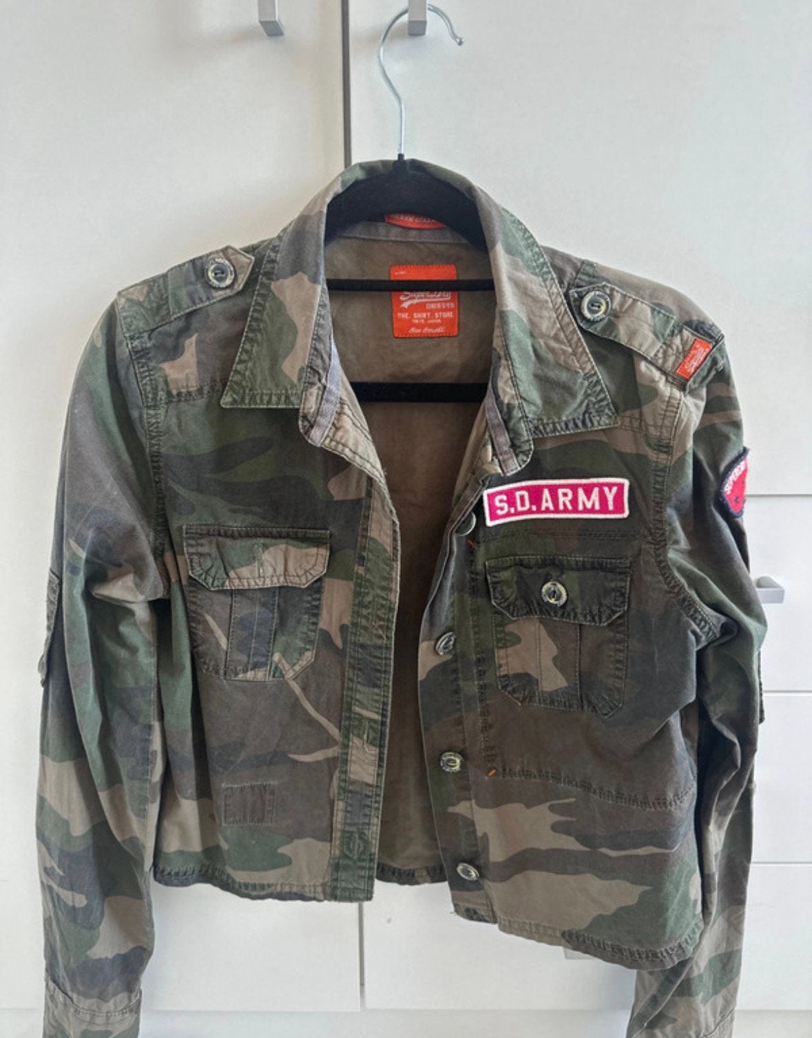 Camouflage jas Superdry, Ophalen of Verzenden, Zo goed als nieuw, Maat 36 (S), Groen
