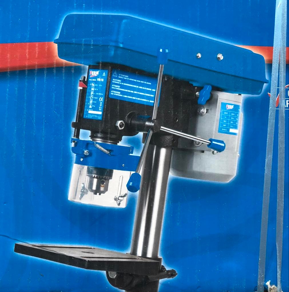 Ferm Tafelboor TDM1001 - Krachtige Kolomboormachine, Doe-het-zelf en Verbouw, Gereedschap | Boormachines, Ophalen, Gebruikt, Variabele snelheid