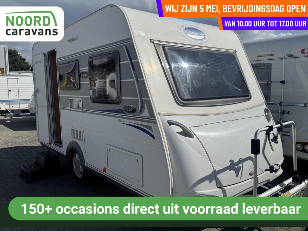 CARAVELAIR Antares Luxe 390 LICHTGEWICHT + VASTBED+ VOORTENT, Bedrijf, 750 - 1000 kg, 5 tot 6 meter, Caravelair