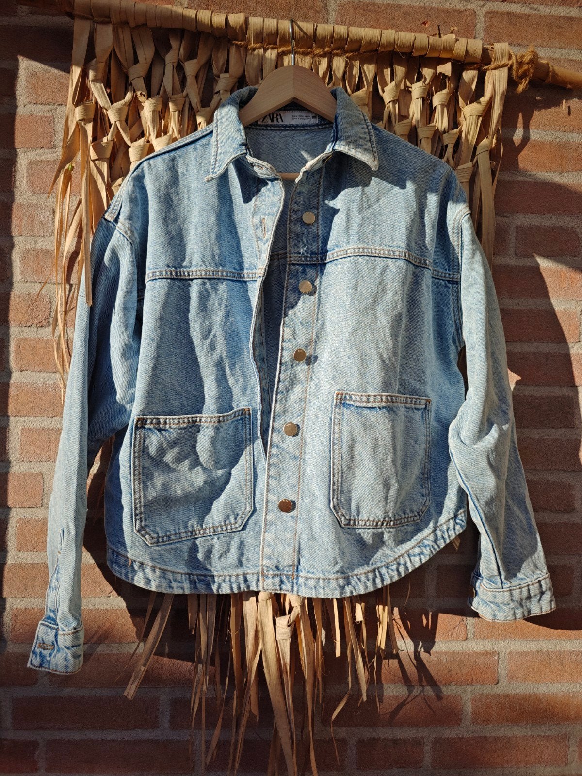 Spijkerjasje ZARA NIEUW mt M oversised, Kleding | Dames, Ophalen of Verzenden, Nieuw, Blauw