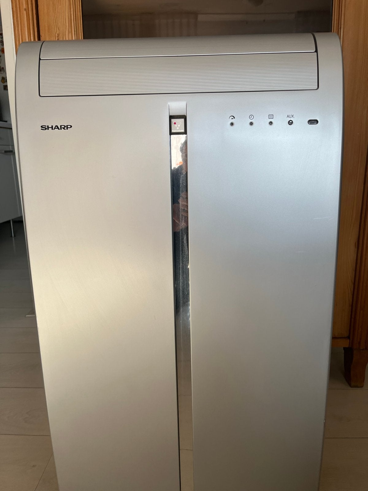 Sharp Mobiele Airco CV-P09FR met Afstandsbediening, Gebruikt, Minder dan 60 m³, Ophalen of Verzenden, Koelen en Ontvochtigen