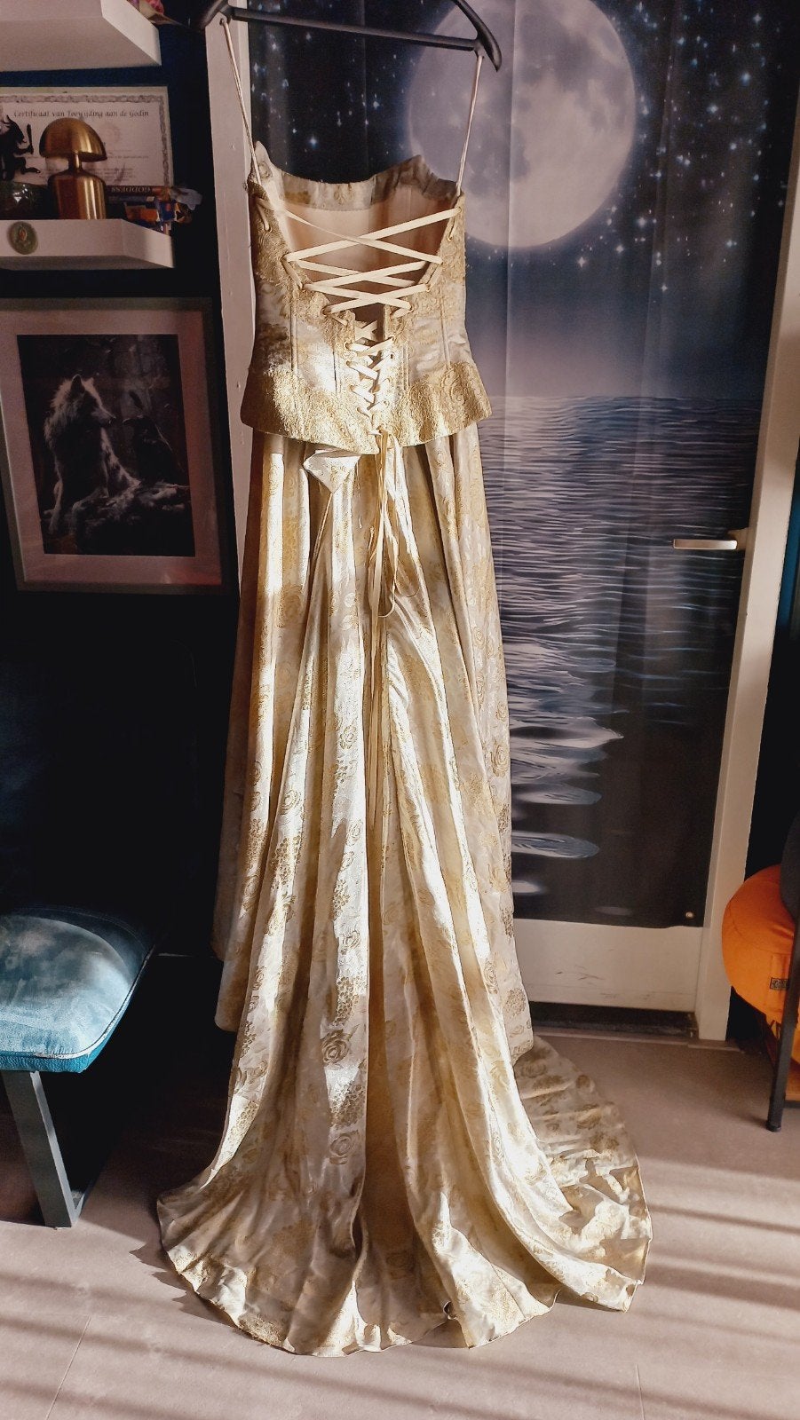 Unieke gouden trouwjurk maat 40 - Cymbeline, Trouwjurk, Cymbeline, Ophalen of Verzenden, Zo goed als nieuw